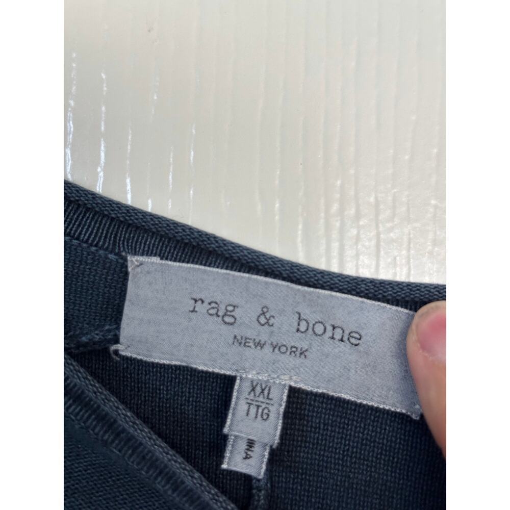Rag & Bone T-Shirt Clayton Cotton Crew Neck Blue Size 2XL - Picture 5 of 10